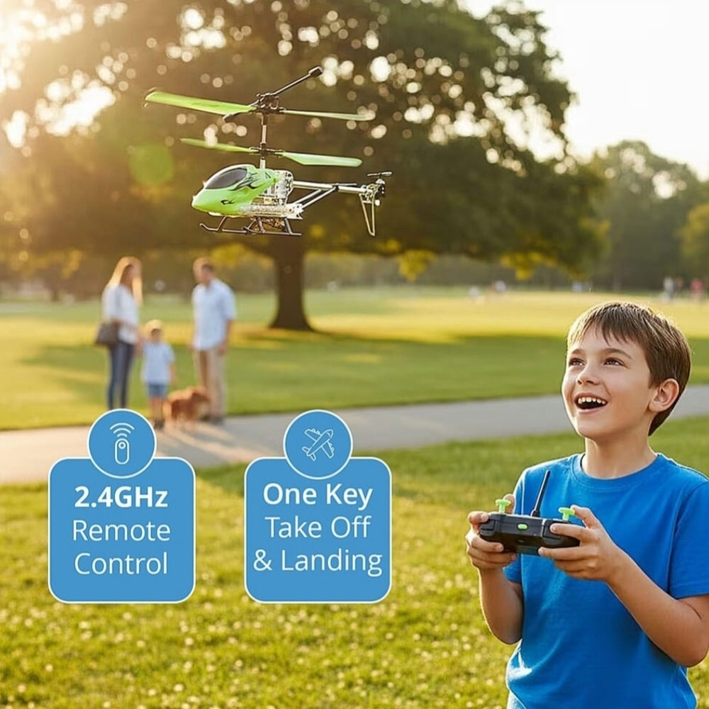 Green Remote Control Helicopter - Picture 3 of 6